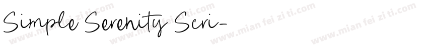 Simple Serenity Scri字体转换